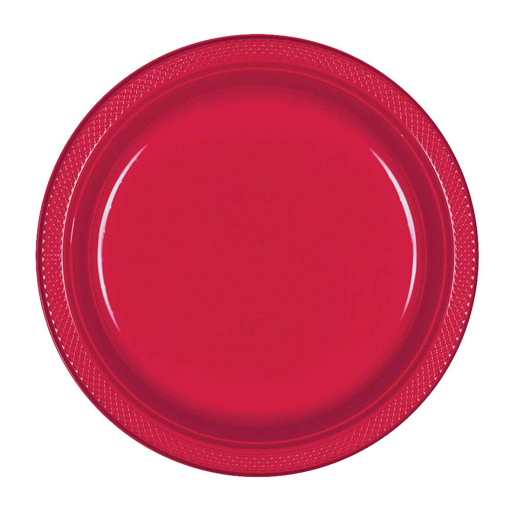 Amscan - Plastic Plates 9" 20pcs - Apple Red