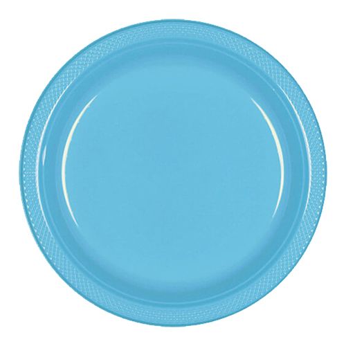 Amscan - Plastic Plates 9" 20pcs - Caribbean Blue