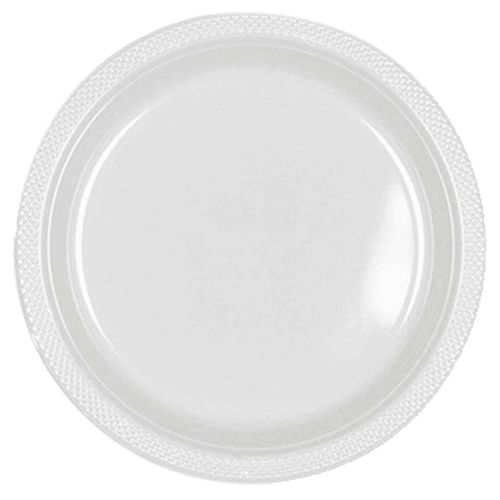 Amscan - Plastic Plates 10.25" 20pcs - White