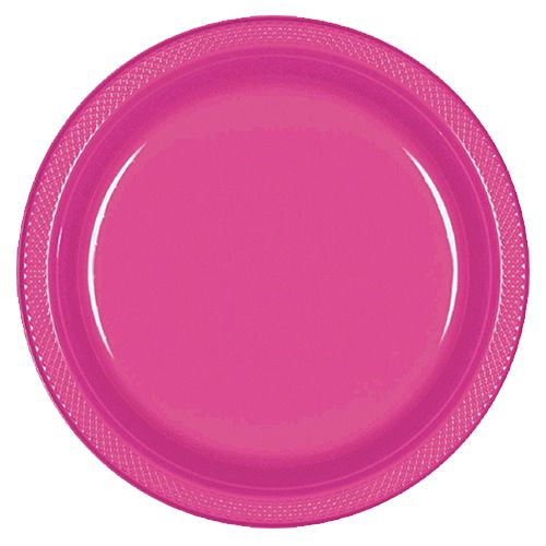 Amscan - Plastic Plates 10.25" 20pcs - Magenta