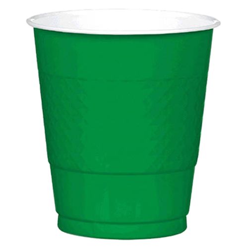 Amscan - Plastic Cups 12oz 20pcs - Festive Green