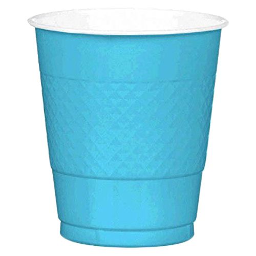 Amscan - Plastic Cups 12oz 20pcs - Caribbean Blue