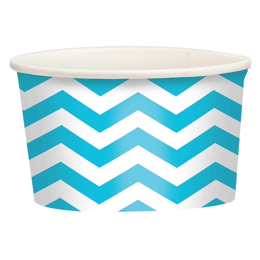 Amscan - Chevron Treat Cups - Caribbean Blue