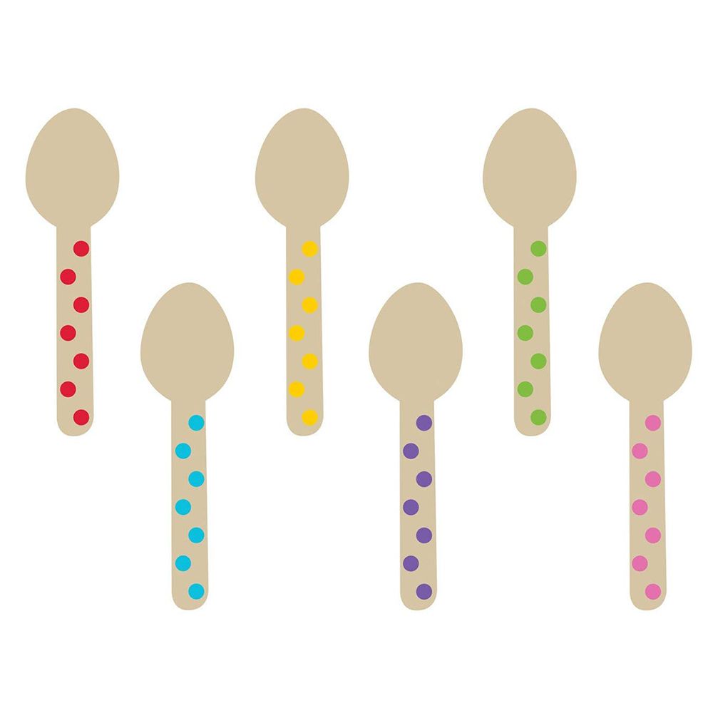 Amscan - Rainbow Wooden Paper Spoons 12pcs