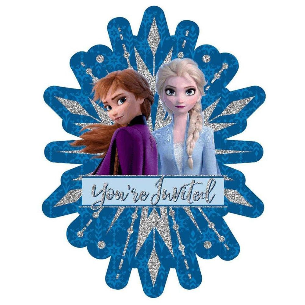 Frozen II Jumbo Deluxe Invitations 8pcs