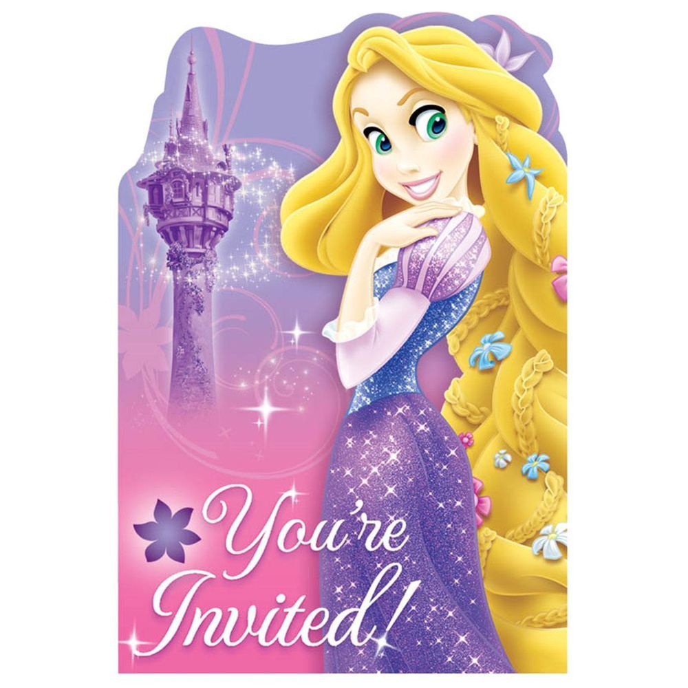 Rapunzel Invitations 8pcs