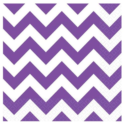 Amscan - Chevron Lunch Napkins 16pcs - Purple