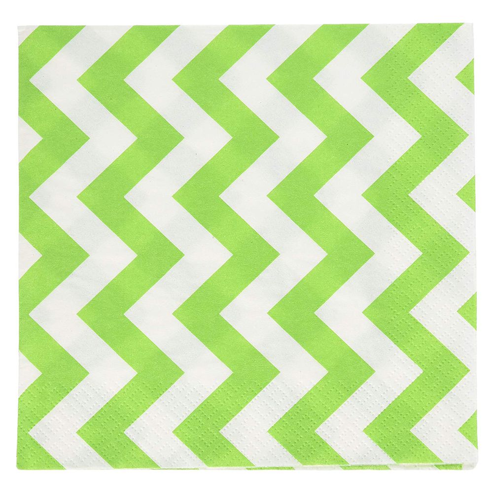 Amscan - Chevron Lunch Tissues 16pcs - Kiwi Green