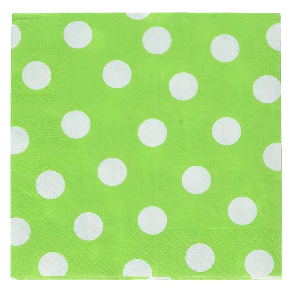 Amscan - Dots Lunch Tissues 16pcs - Kiwi Green