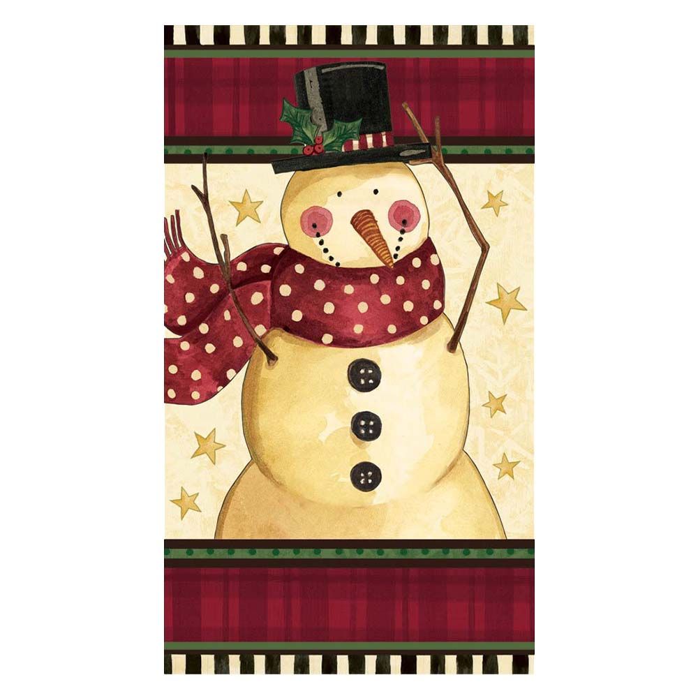 Cozy Snowman Guest Towels 16pcs