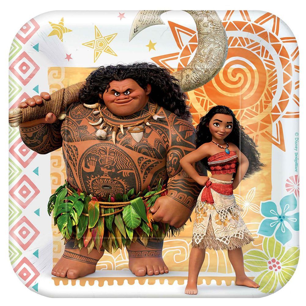 Moana Square Paper Plates 7" 8pcs