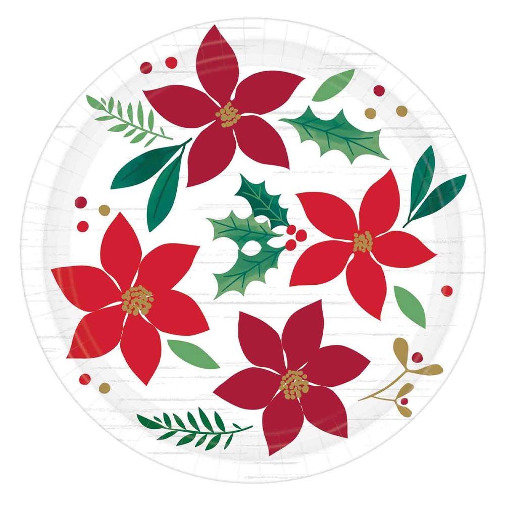 Amscan - Christmas Wishes Plates - 7-inch - 8pcs