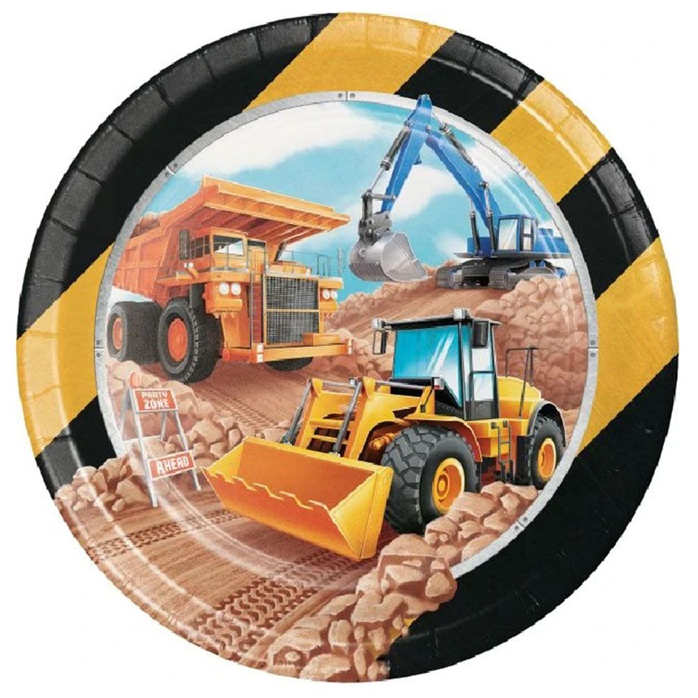 Creative Converting Big Dig Construction Luncheon Plate 8pcs