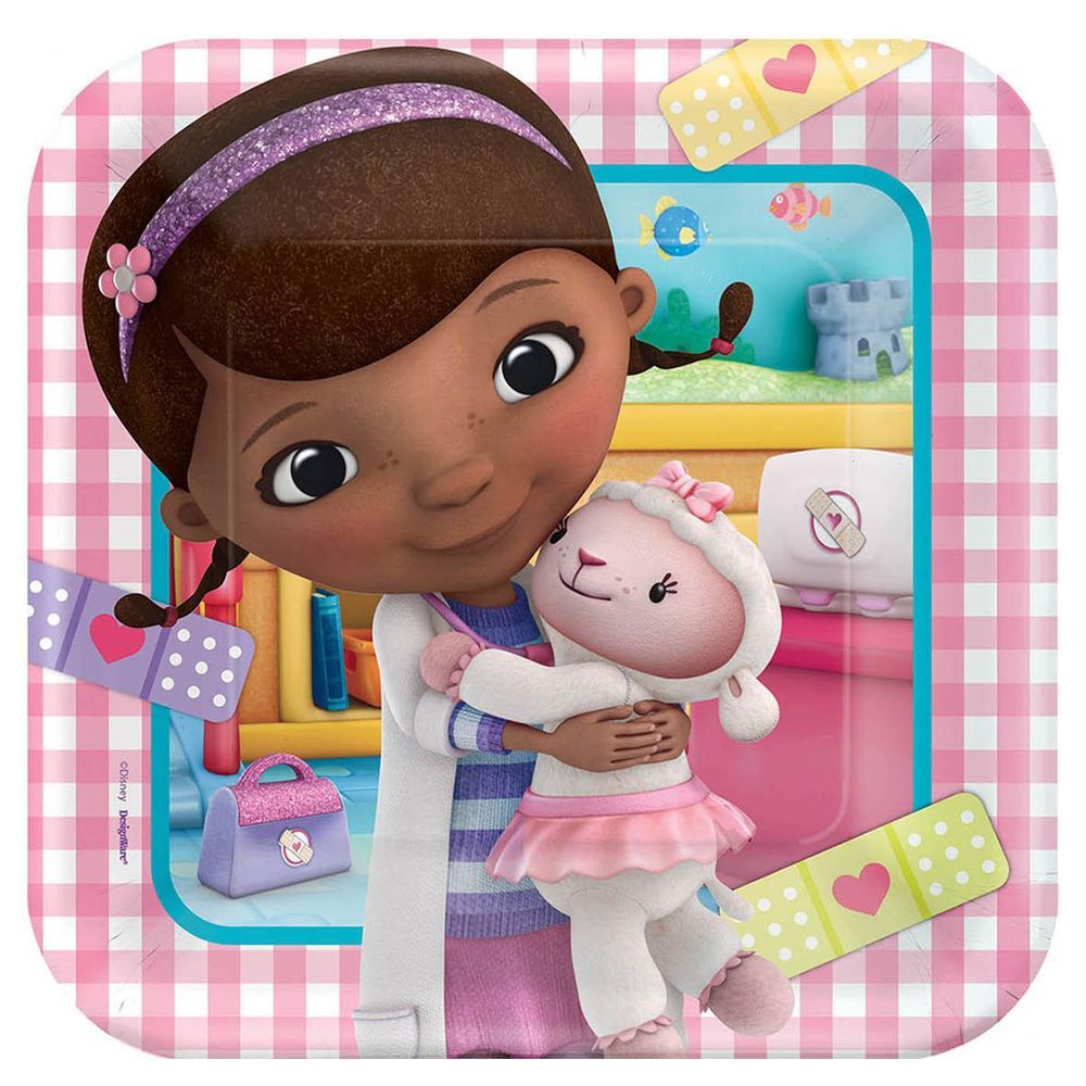 Doc McStuffins Square Plates 9" 8pcs