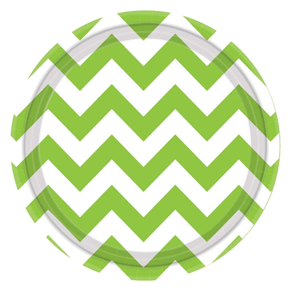 Amscan - Round Party Paper Plates 9" 8pcs - Kiwi Green