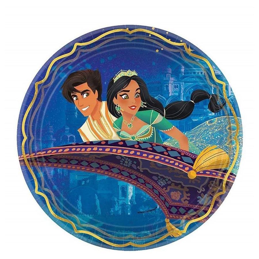 Disney Aladdin Round Paper Plates 9" 8pcs