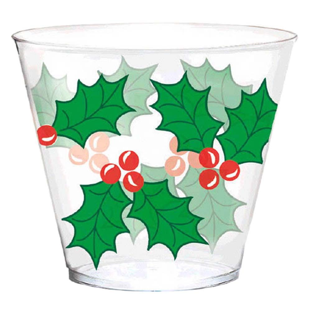 Holly Tumblers 9oz Pack of 40pcs