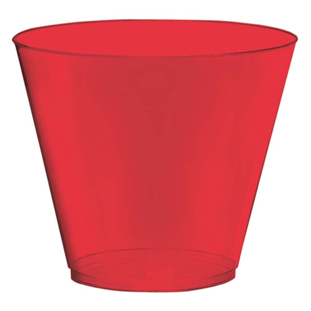 Christmas Plastic Tumbler 9oz 72 Pack - Red