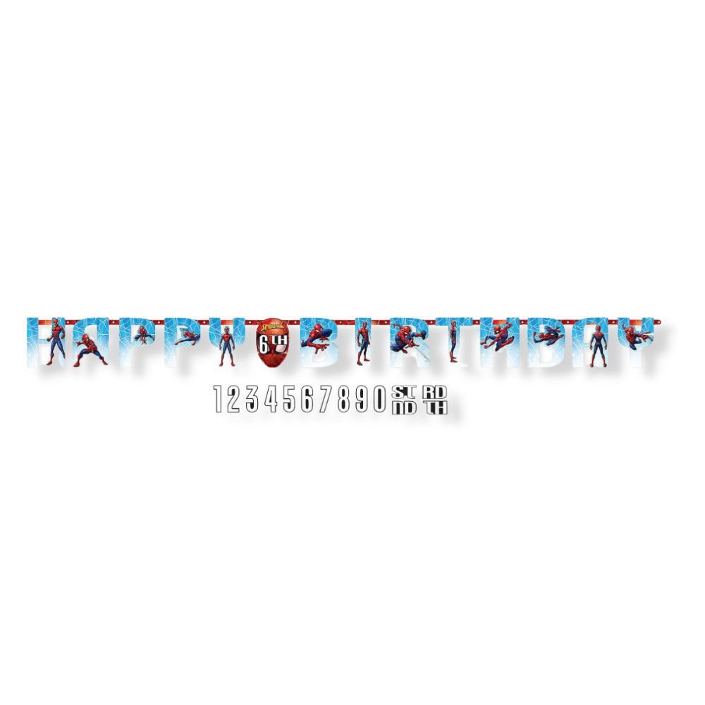 Spiderman Webbed Add An Age Jumbo Banner