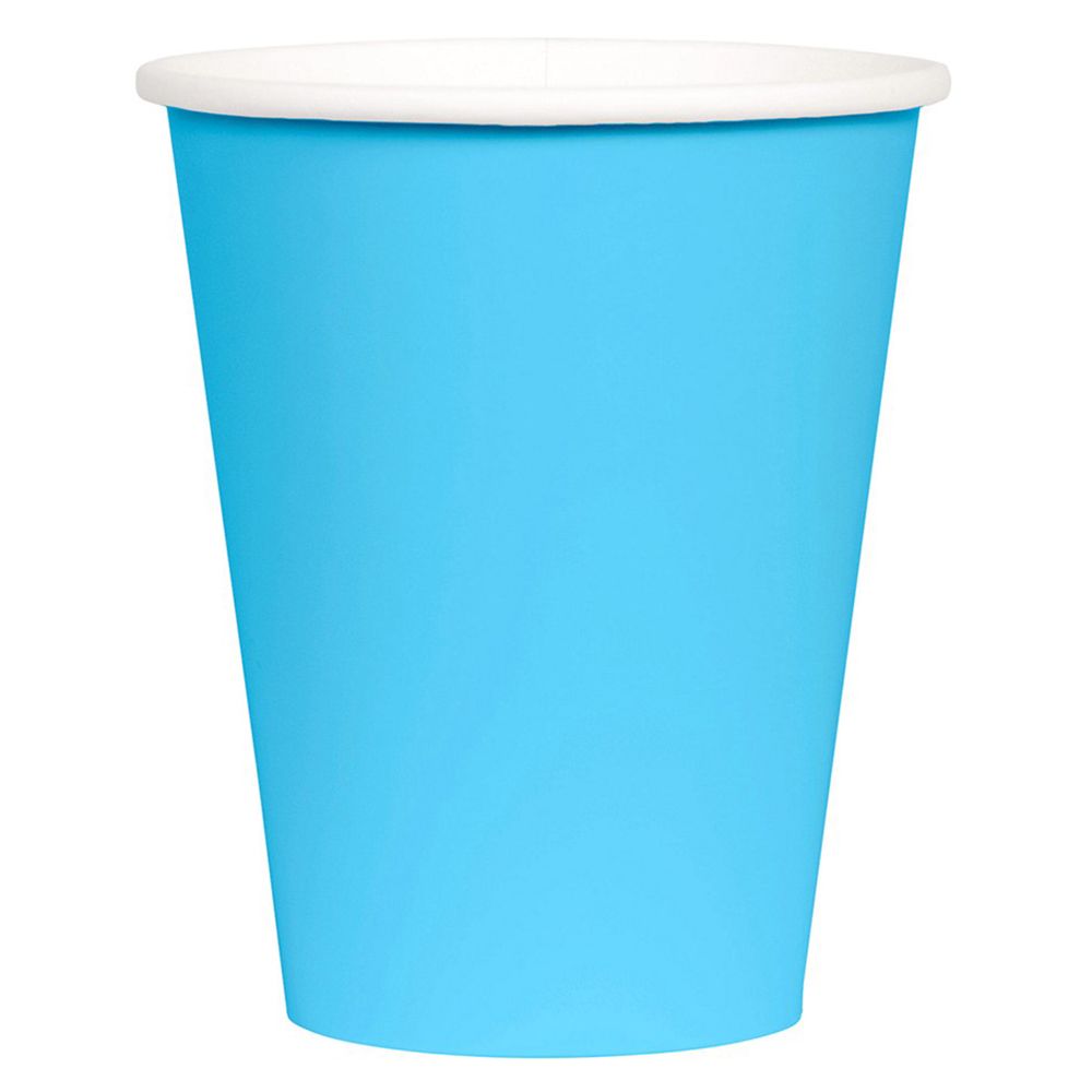 Amscan - Paper Cups 9oz - Caribbean Blue