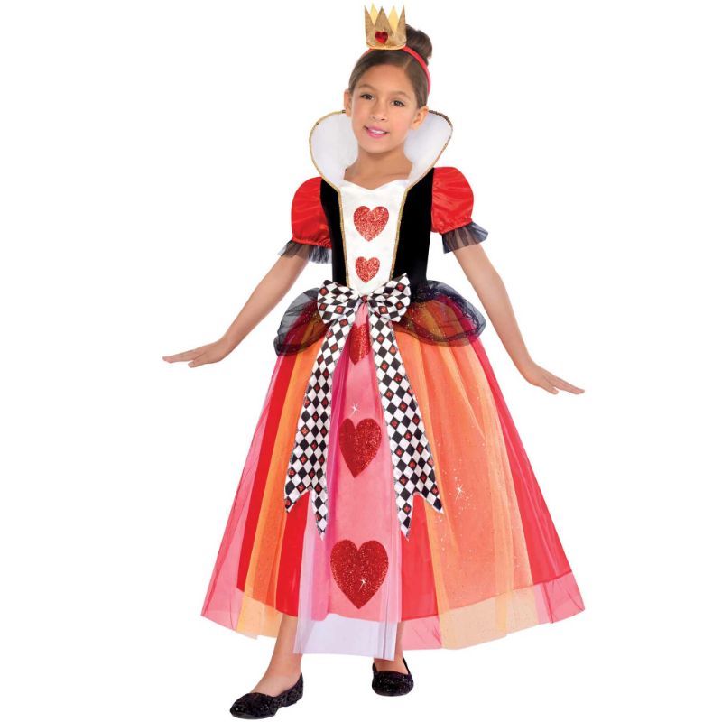 Party Centre - Kids Queen of Hearts Costume