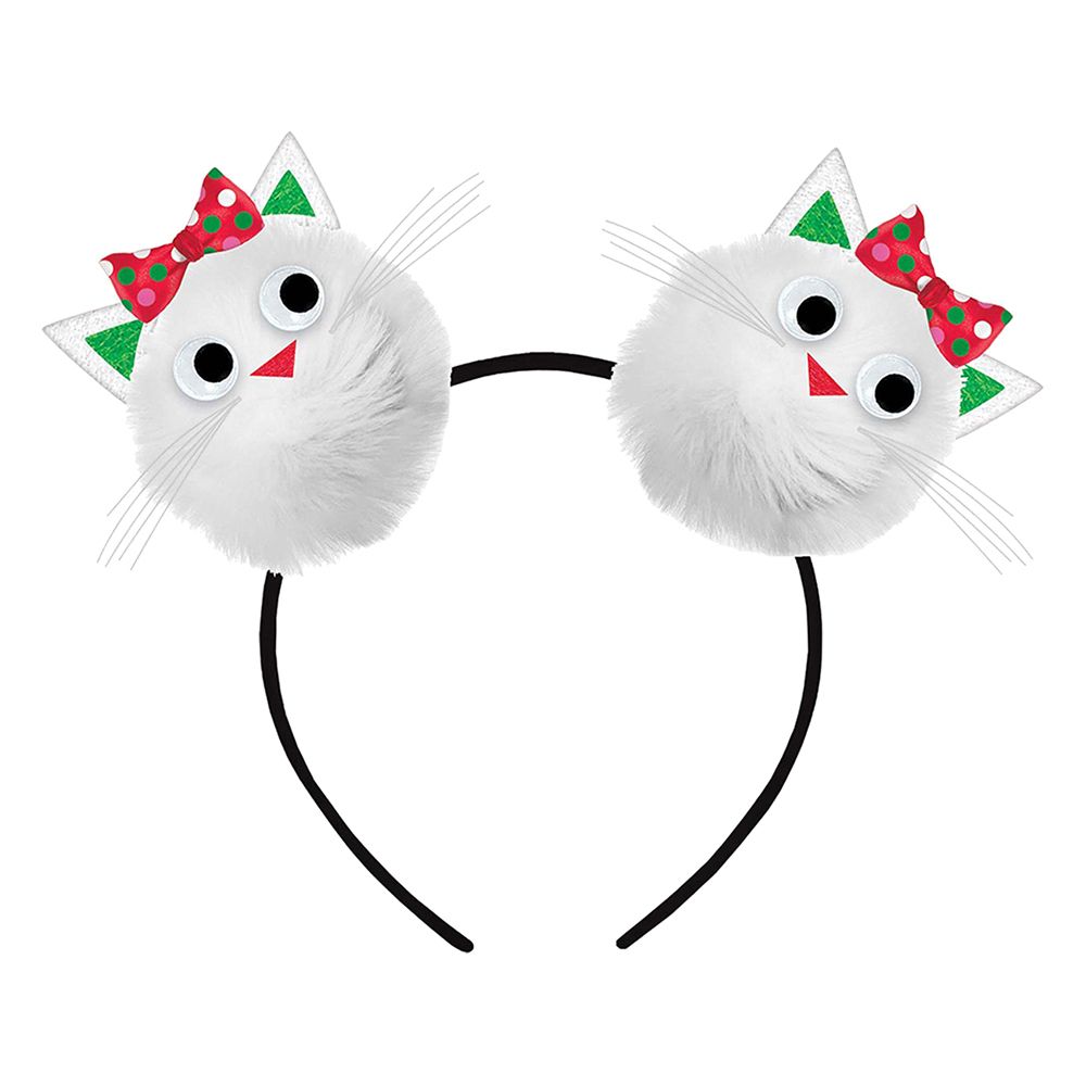 Amscan - Adult Cat Pom Pom Headband