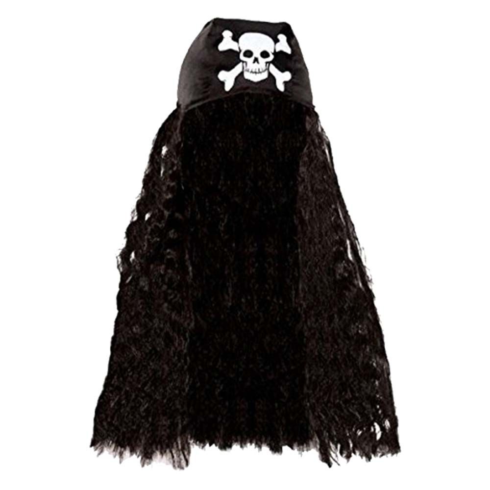 Pirate Bandana Wig - Black