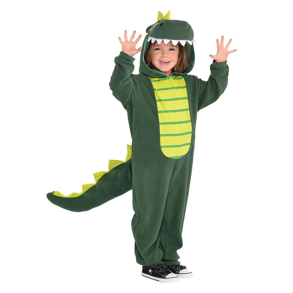 Child Dinosaur Zipster Costume - Green