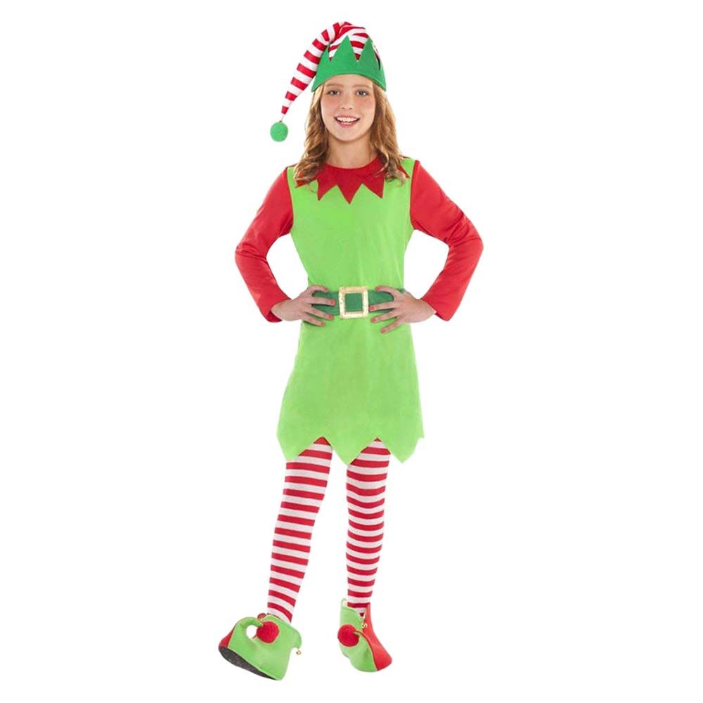 Child Merry Elf Christmas Costume 8-10Y