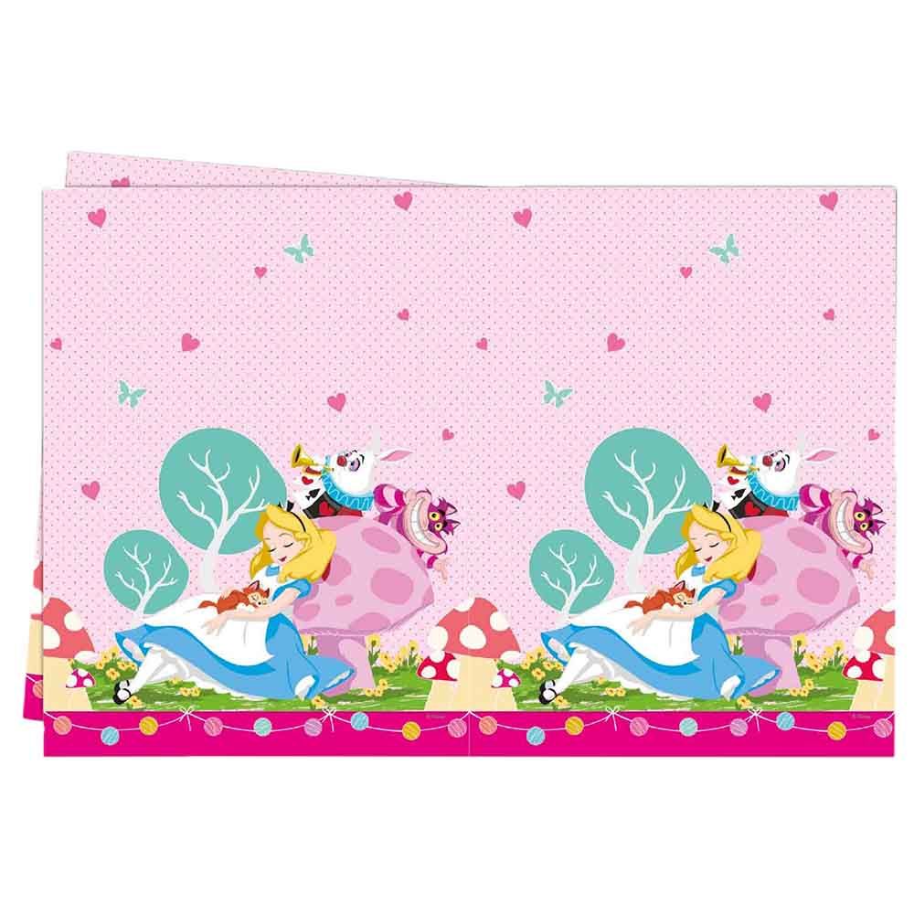 Alice In Wonderland Plastic Tablecover - Pink