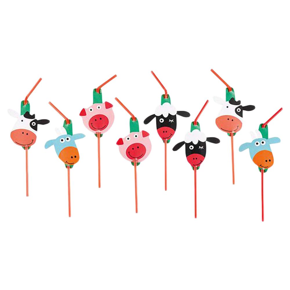 Farm Fun Drinking Straws (8pcs)