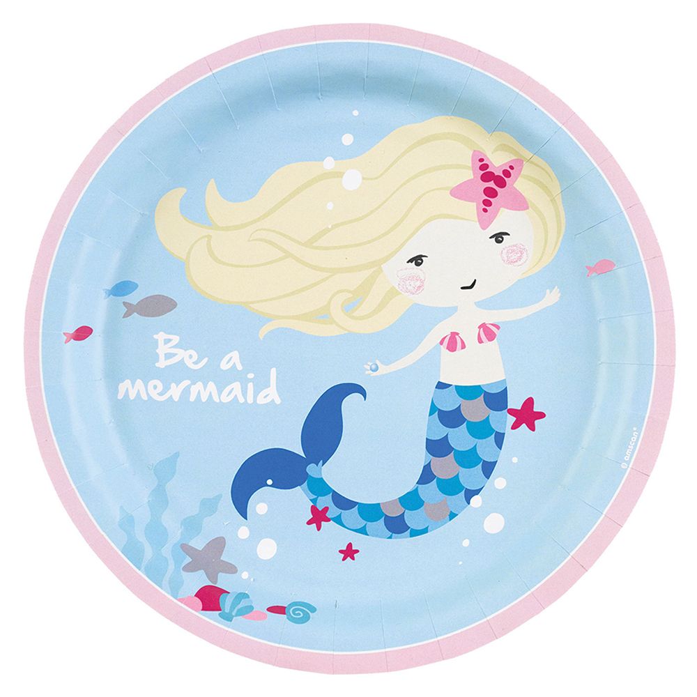 Be A Mermaid Paper Plates 9" 8pcs