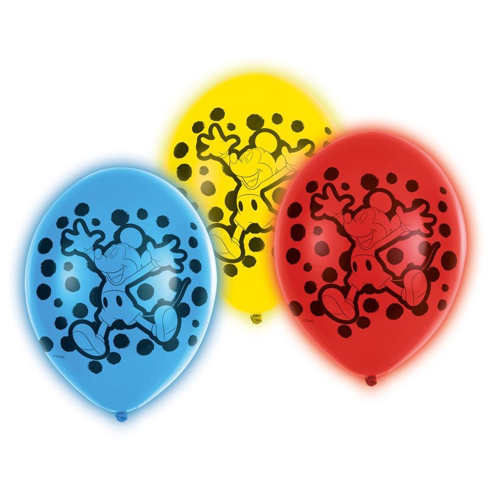 Mickey Mouse LED Latex Balloons 11" 5pcs