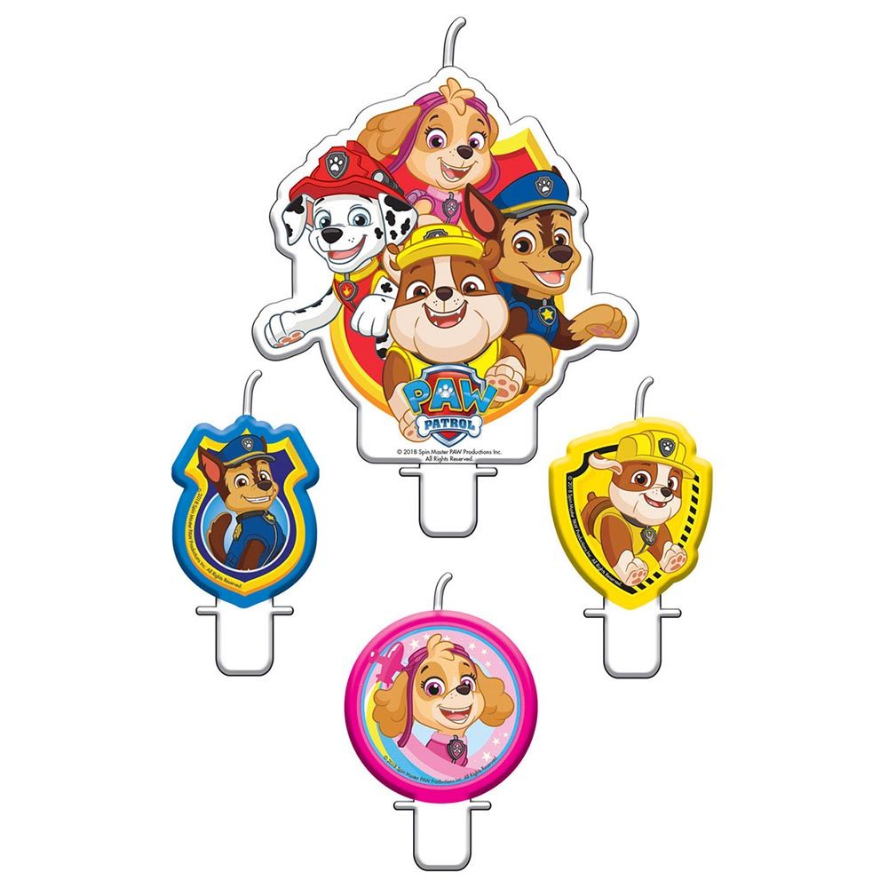 Amscan - Paw Patrol Birthday Candles Pack of 4