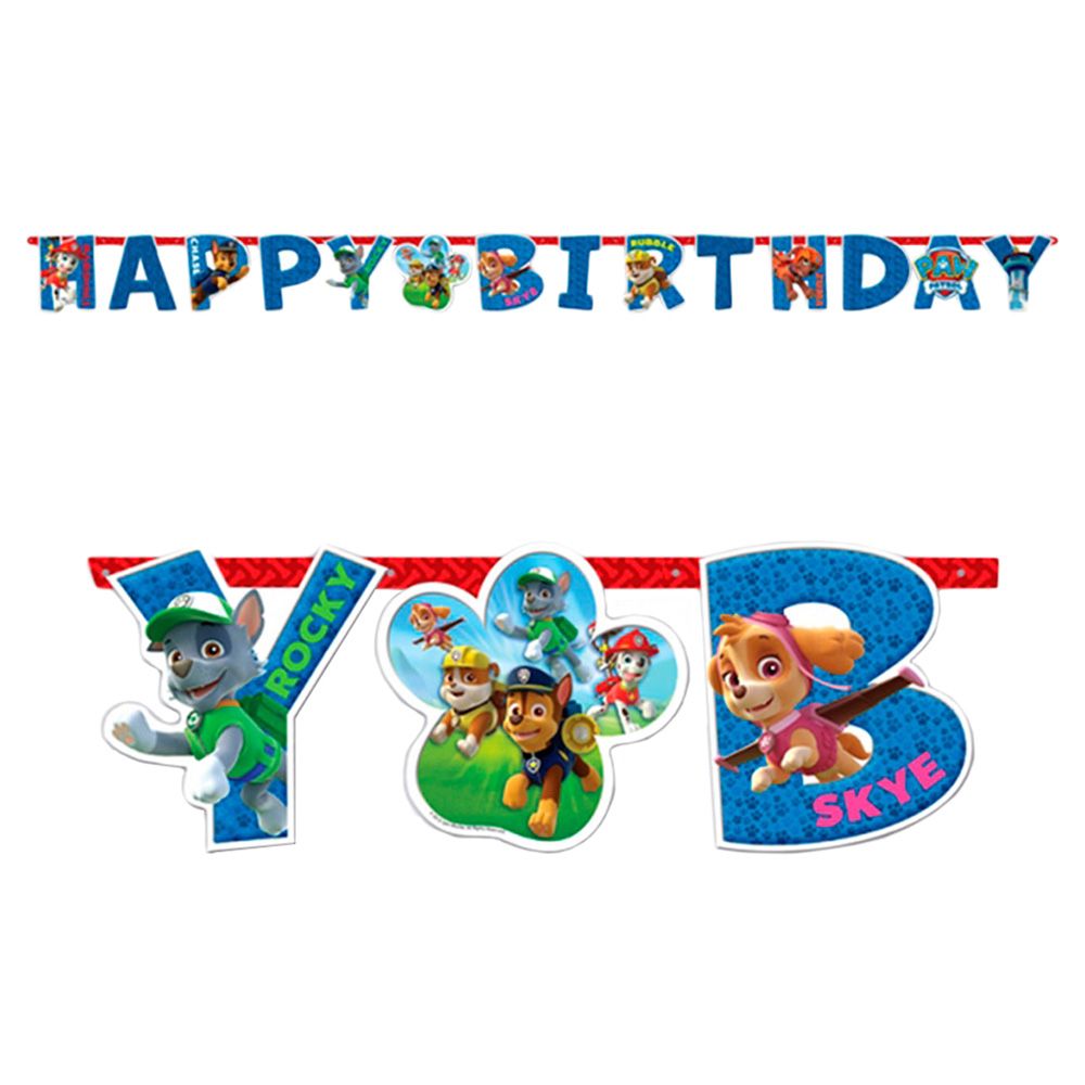 Paw Patrol Letter Banner