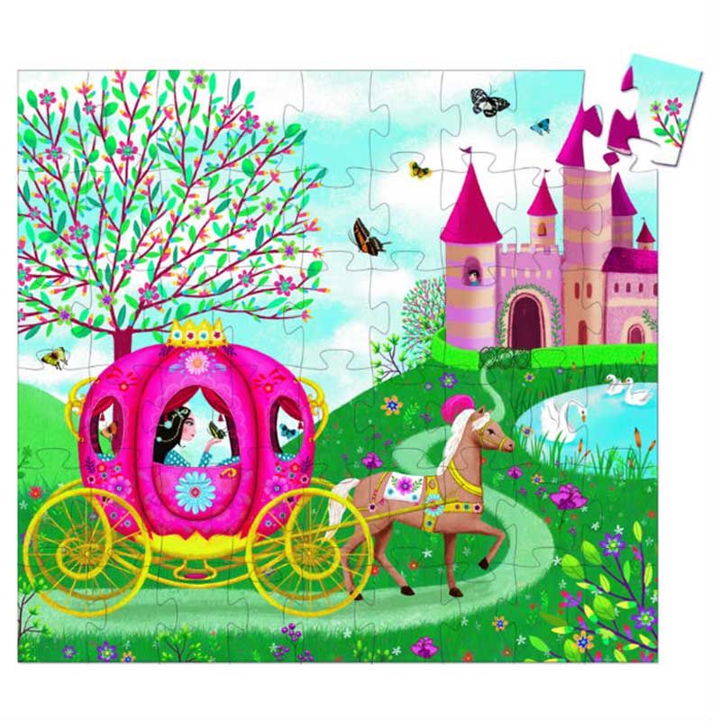 Djeco - Elise's Carriage Silhouette Puzzle 54pcs