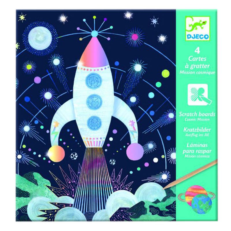 Djeco - Cosmic Mission Scratch Cards