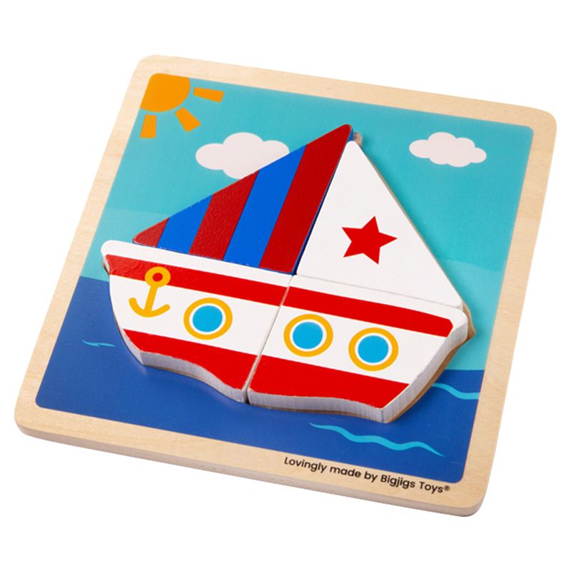 Bigjigs - Chunky Lift Out Puzzle - Boat