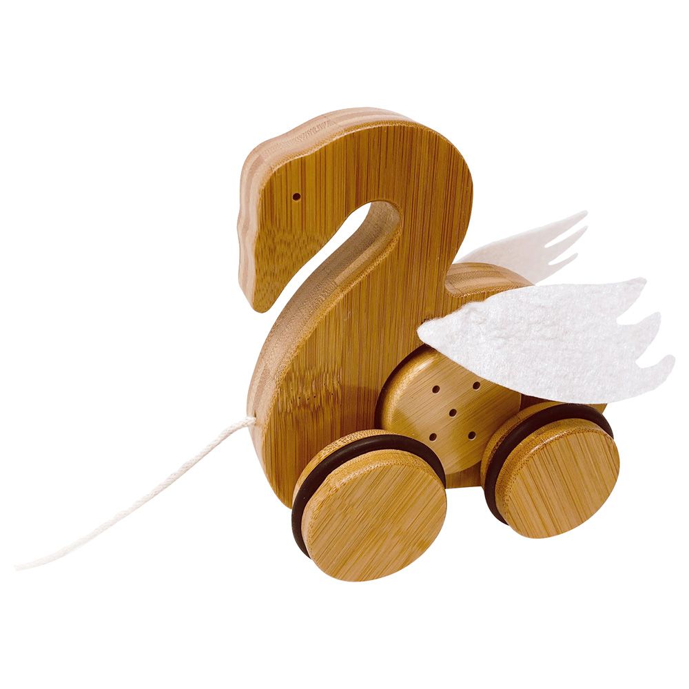 Kinderfeets - Push & Pull Swan - Bamboo - Natural