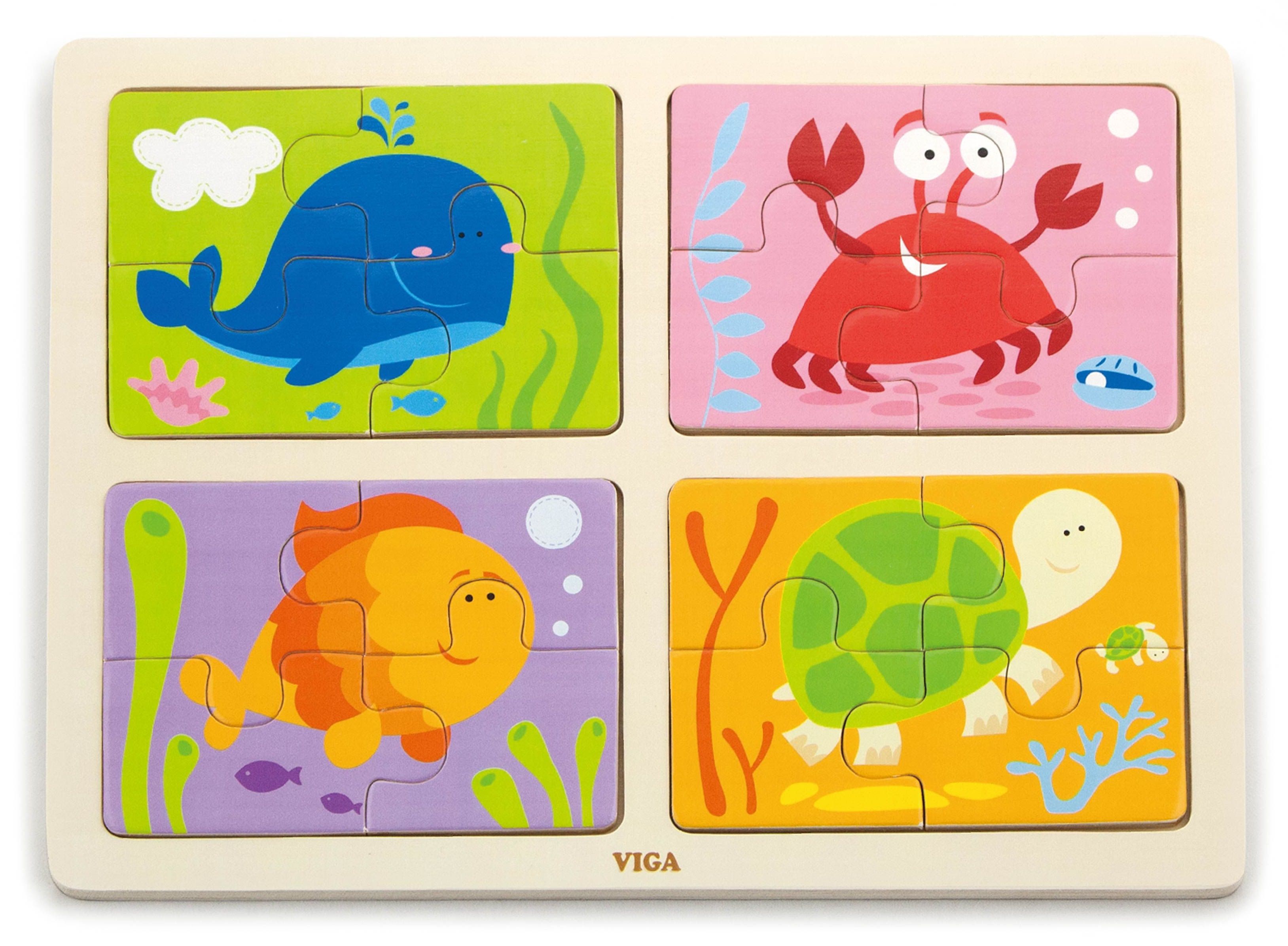 Viga -  4 Puzzle in 1 - Sea