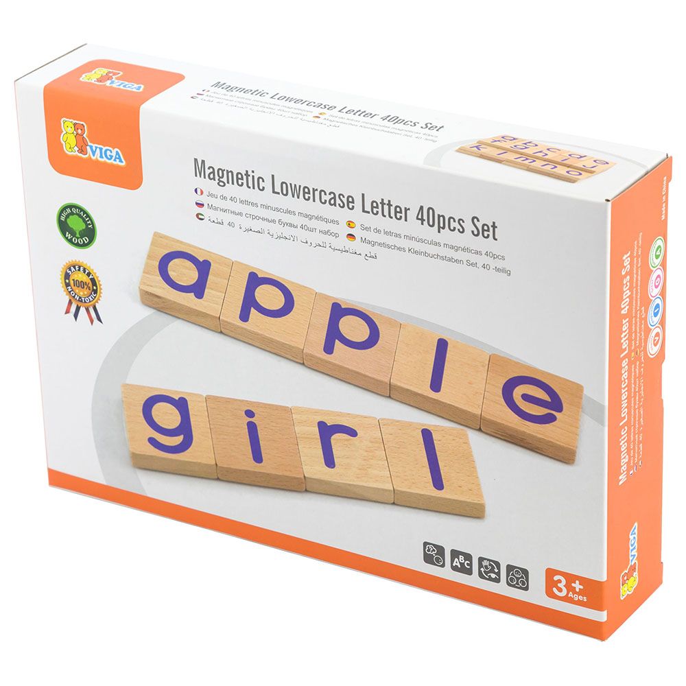 Viga - Magnetic Lowercase Letter 40pcs Set