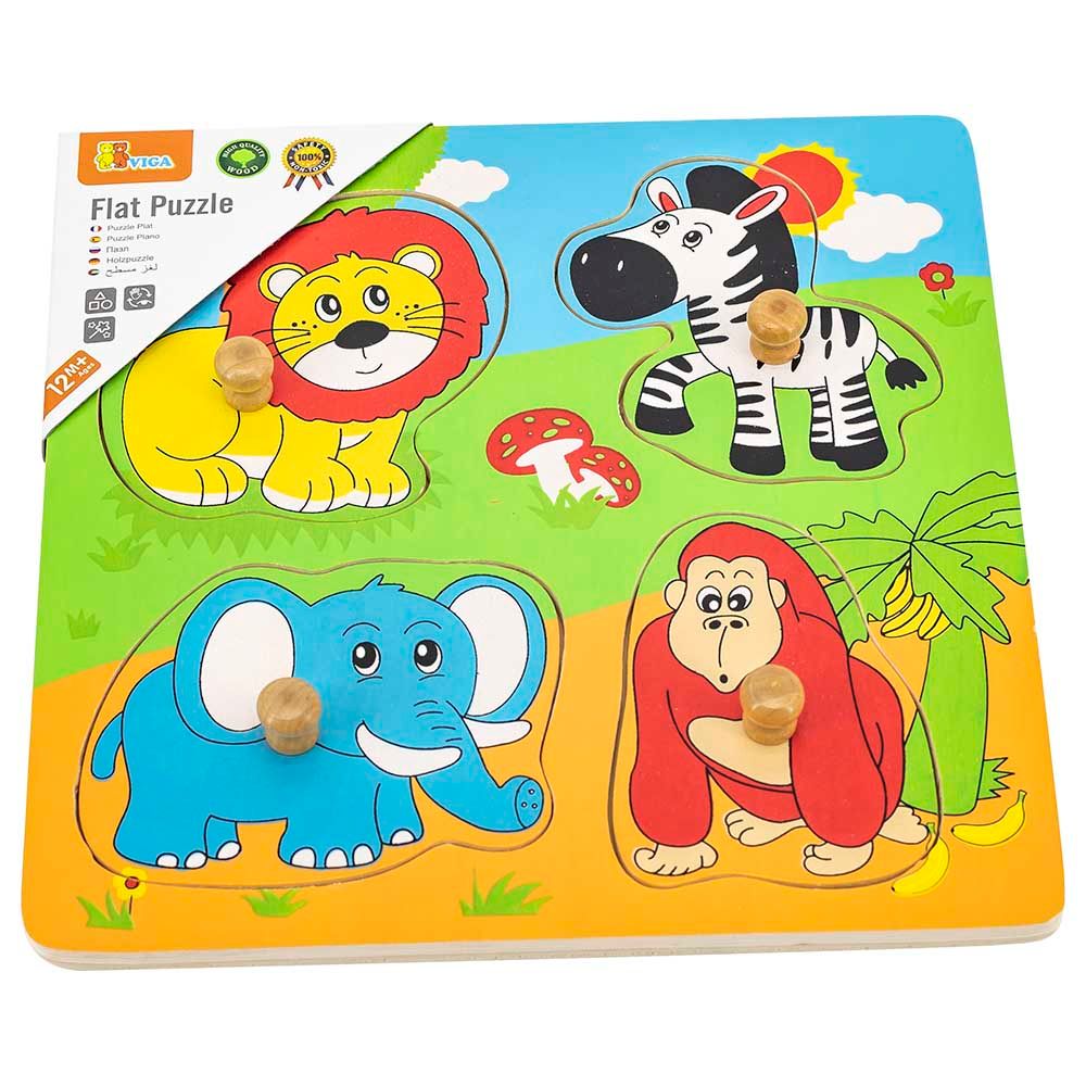 Viga - Wooden Flat Puzzle - Wild Animals