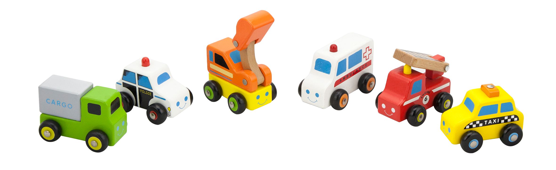 Viga Mini Vehicles 6pcs Set