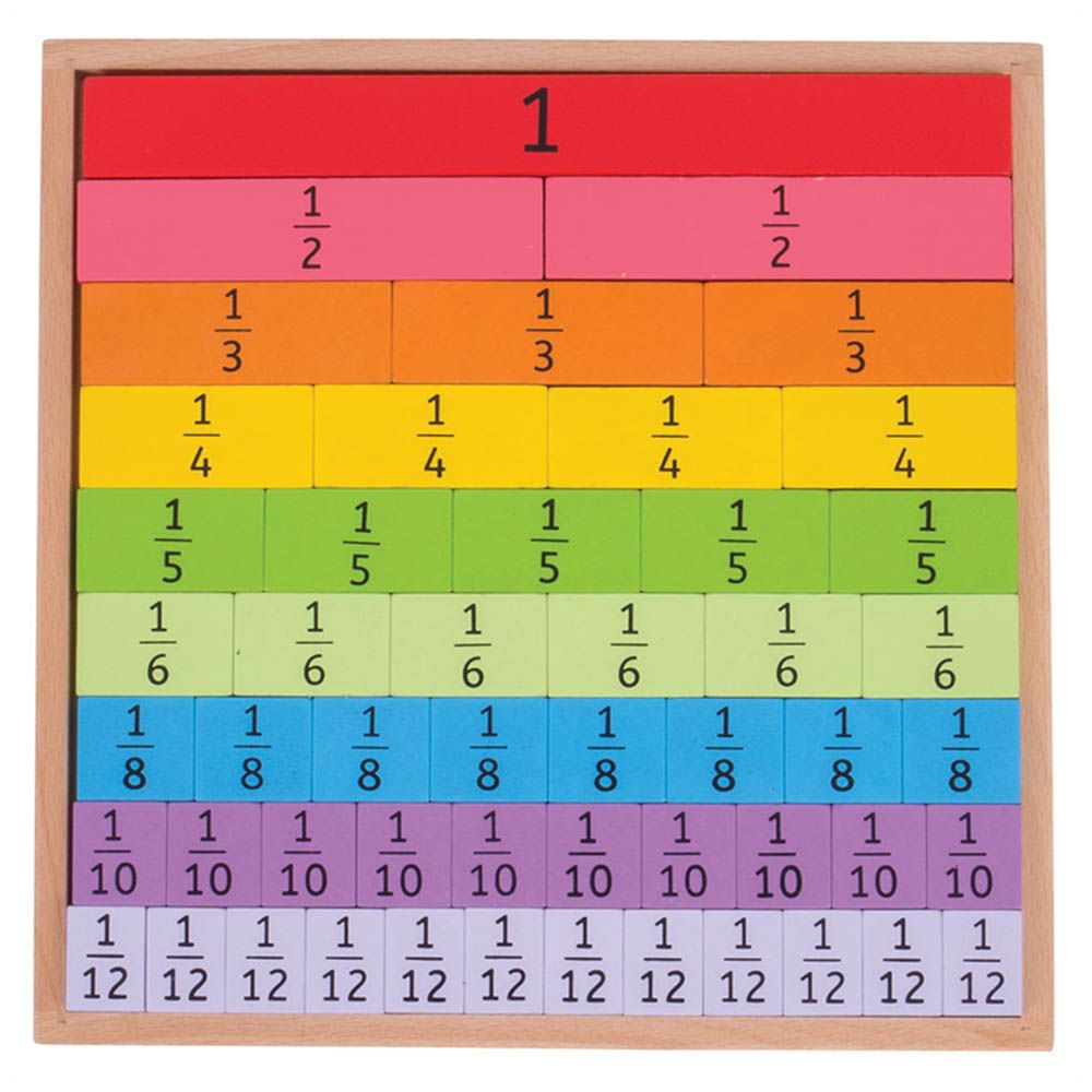 Bigjigs - Wooden Fractions Tray