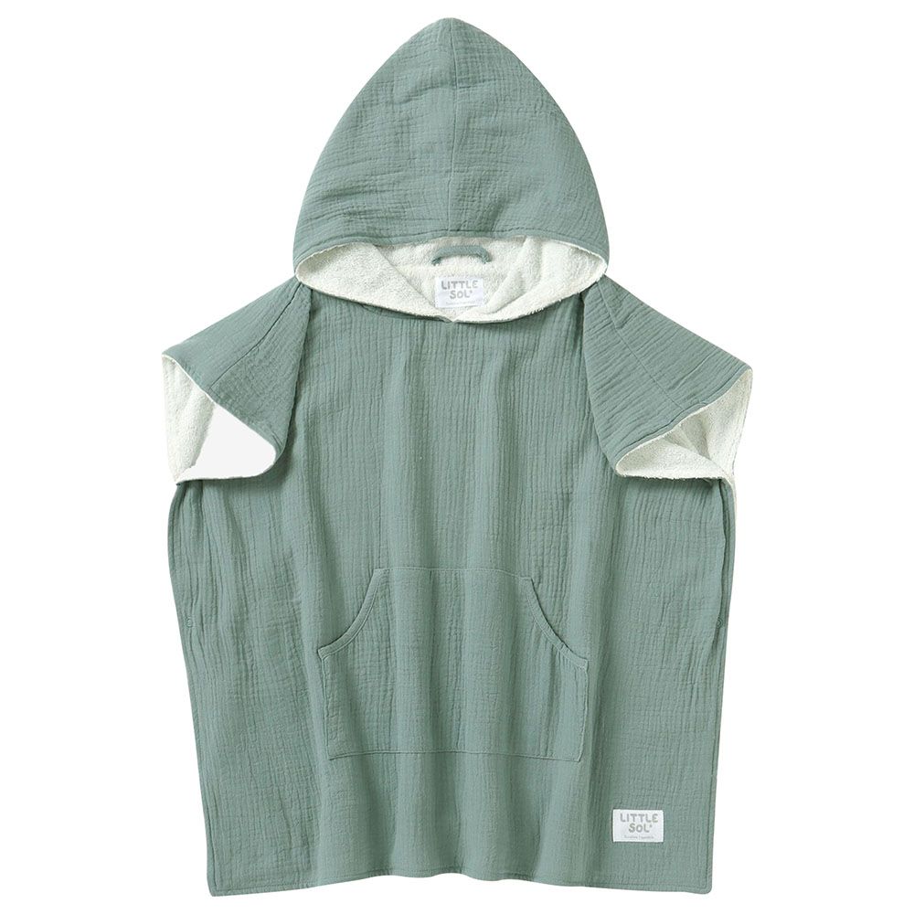 Little Sol+ - Hooded Beach Towel - 2-6Y - Ocean Green