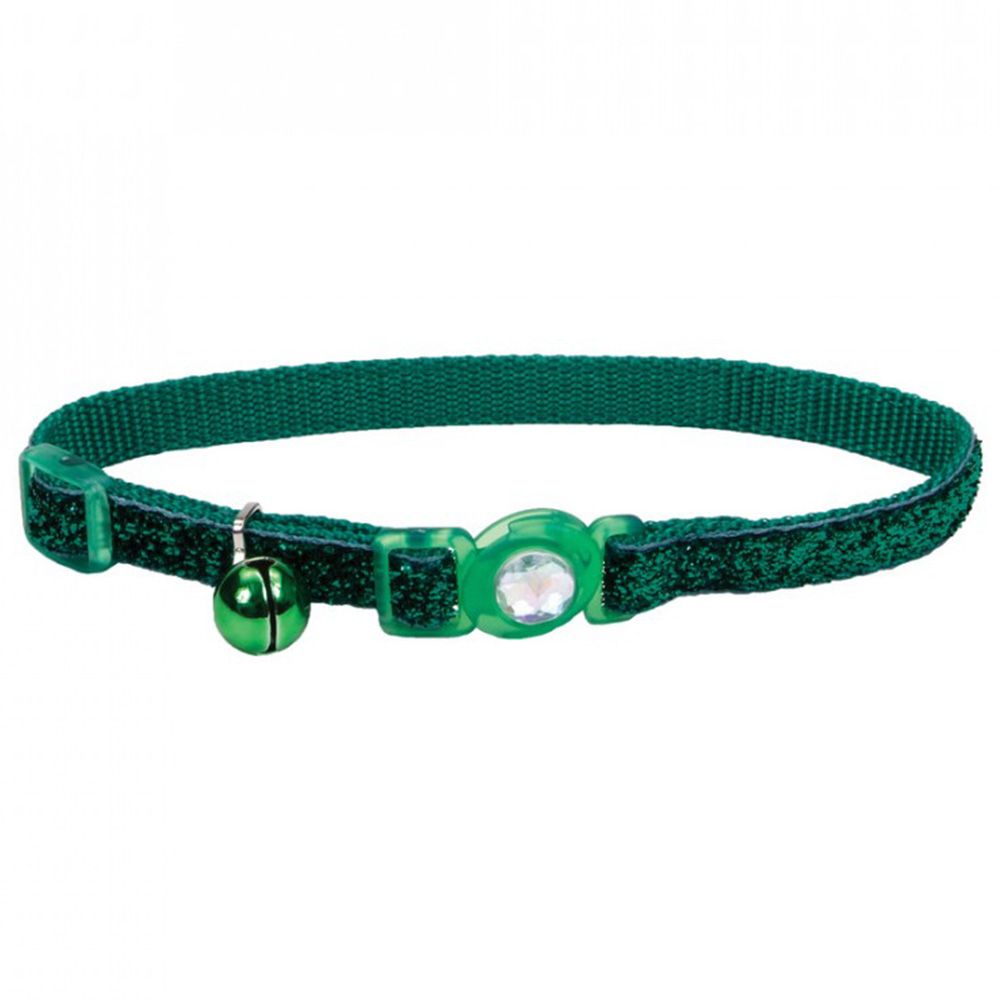 Coastal - SafeCat Jewel Buckle Glitter Overlay Collar Green