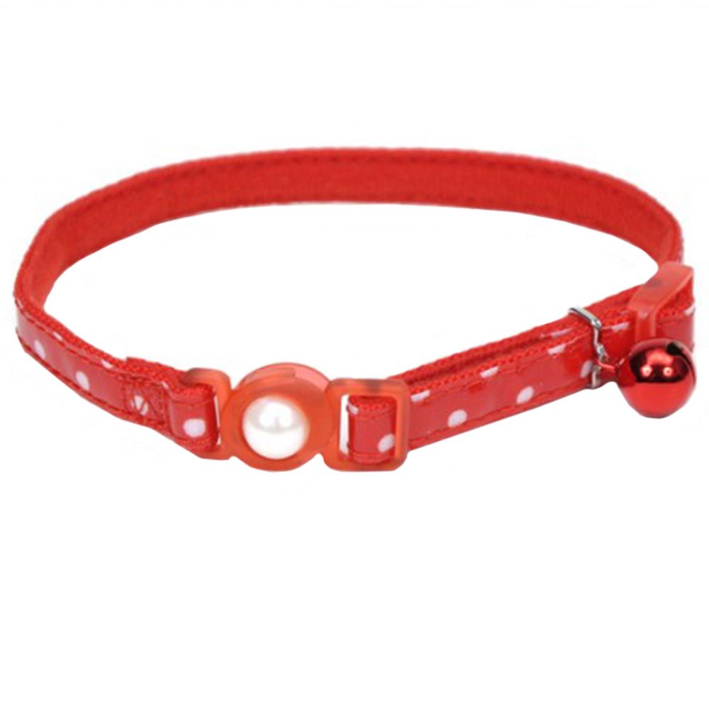 Coastal - 3/8" Safe Cat Fashion Collar w/ Polka Dot - Red