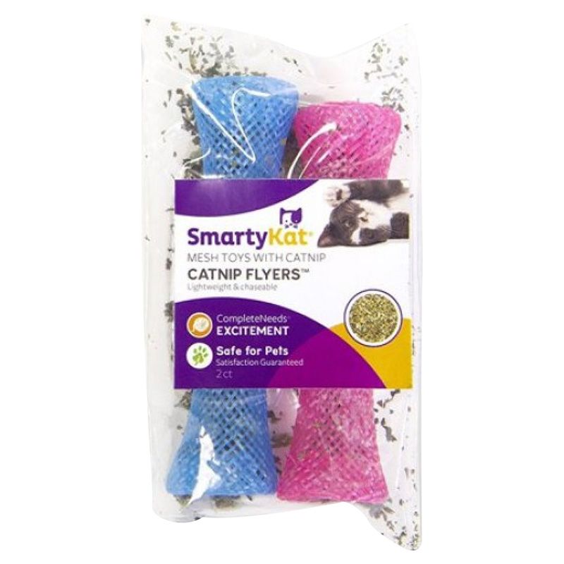 SmartyKat Catnip Flyer Mesh Flyers Catnip Cat Toys Set Of 2