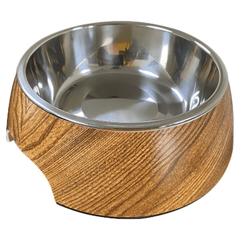 Petkin - Nutrapet Melamine Round Wooden Bowl - Medium