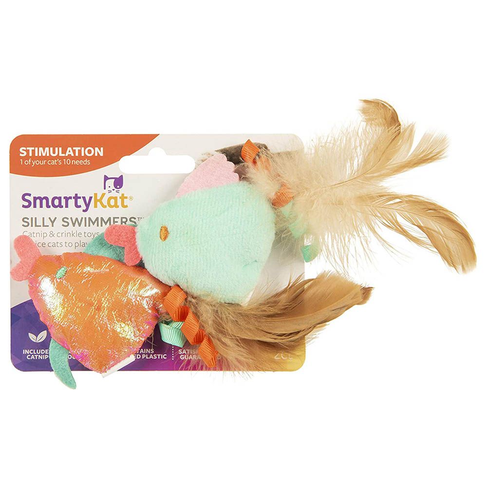 SmartyKat - Silly Swimmer Goldfish Catnip Cat Toys Set of 2